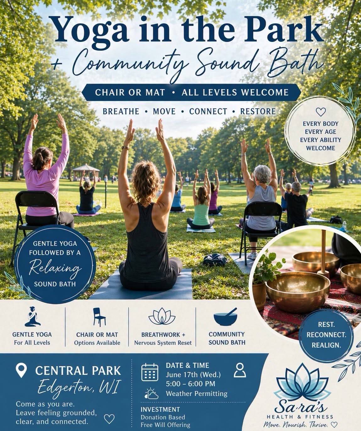 Yoga in the Park | Sara’s Health & Fitness